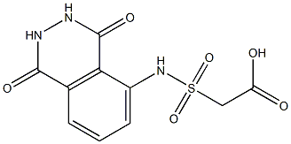 2-[(1,4-dioxo-1,2,3,4-tetrahydrophthalazin-5-yl)sulfamoyl]acetic acid 结构式