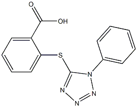2-[(1-phenyl-1H-tetrazol-5-yl)thio]benzoic acid 结构式