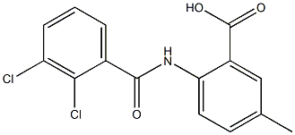 2-[(2,3-dichlorobenzene)amido]-5-methylbenzoic acid 结构式