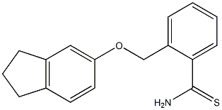 2-[(2,3-dihydro-1H-inden-5-yloxy)methyl]benzene-1-carbothioamide 结构式