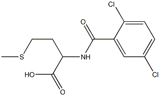 2-[(2,5-dichlorophenyl)formamido]-4-(methylsulfanyl)butanoic acid 结构式