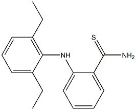 2-[(2,6-diethylphenyl)amino]benzene-1-carbothioamide 结构式