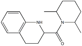 2-[(2,6-dimethylpiperidin-1-yl)carbonyl]-1,2,3,4-tetrahydroquinoline 结构式