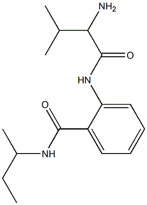 2-[(2-amino-3-methylbutanoyl)amino]-N-(sec-butyl)benzamide 结构式