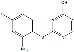 2-[(2-amino-4-fluorophenyl)sulfanyl]pyrimidin-4-ol 结构式