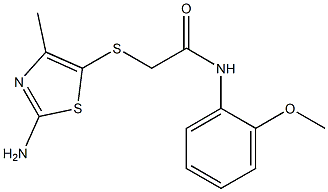 2-[(2-amino-4-methyl-1,3-thiazol-5-yl)sulfanyl]-N-(2-methoxyphenyl)acetamide 结构式