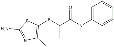 2-[(2-amino-4-methyl-1,3-thiazol-5-yl)sulfanyl]-N-phenylpropanamide 结构式