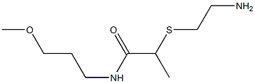 2-[(2-aminoethyl)sulfanyl]-N-(3-methoxypropyl)propanamide 结构式