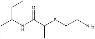 2-[(2-aminoethyl)sulfanyl]-N-(pentan-3-yl)propanamide 结构式