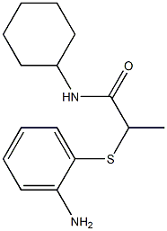 2-[(2-aminophenyl)sulfanyl]-N-cyclohexylpropanamide 结构式