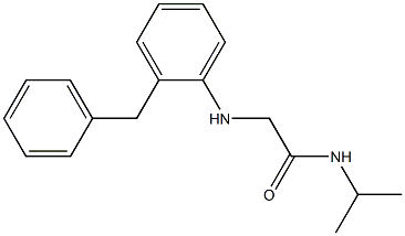 2-[(2-benzylphenyl)amino]-N-(propan-2-yl)acetamide 结构式