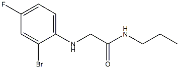 2-[(2-bromo-4-fluorophenyl)amino]-N-propylacetamide 结构式