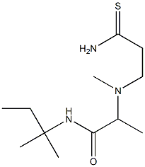 2-[(2-carbamothioylethyl)(methyl)amino]-N-(2-methylbutan-2-yl)propanamide 结构式