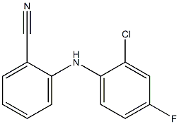 2-[(2-chloro-4-fluorophenyl)amino]benzonitrile 结构式