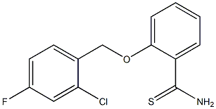2-[(2-chloro-4-fluorophenyl)methoxy]benzene-1-carbothioamide 结构式