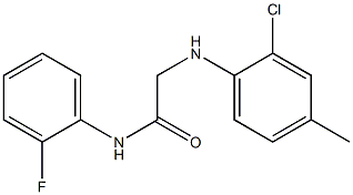 2-[(2-chloro-4-methylphenyl)amino]-N-(2-fluorophenyl)acetamide 结构式