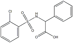 2-[(2-chlorobenzene)sulfonamido]-2-phenylacetic acid 结构式