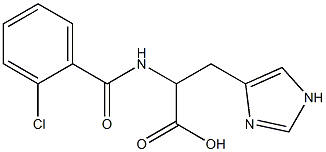 2-[(2-chlorobenzoyl)amino]-3-(1H-imidazol-4-yl)propanoic acid 结构式