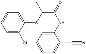 2-[(2-chlorophenyl)sulfanyl]-N-(2-cyanophenyl)propanamide 结构式