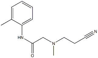 2-[(2-cyanoethyl)(methyl)amino]-N-(2-methylphenyl)acetamide 结构式