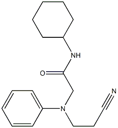 2-[(2-cyanoethyl)(phenyl)amino]-N-cyclohexylacetamide 结构式