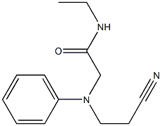 2-[(2-cyanoethyl)(phenyl)amino]-N-ethylacetamide 结构式