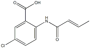 2-[(2E)-but-2-enoylamino]-5-chlorobenzoic acid 结构式