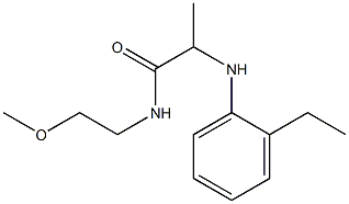 2-[(2-ethylphenyl)amino]-N-(2-methoxyethyl)propanamide 结构式