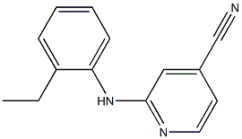 2-[(2-ethylphenyl)amino]pyridine-4-carbonitrile 结构式