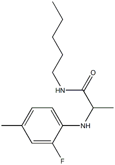 2-[(2-fluoro-4-methylphenyl)amino]-N-pentylpropanamide 结构式