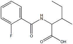 2-[(2-fluorobenzoyl)amino]-3-methylpentanoic acid 结构式