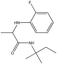 2-[(2-fluorophenyl)amino]-N-(2-methylbutan-2-yl)propanamide 结构式