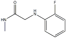 2-[(2-fluorophenyl)amino]-N-methylacetamide 结构式