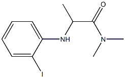 2-[(2-iodophenyl)amino]-N,N-dimethylpropanamide 结构式