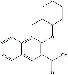 2-[(2-methylcyclohexyl)oxy]quinoline-3-carboxylic acid 结构式