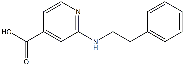 2-[(2-phenylethyl)amino]pyridine-4-carboxylic acid 结构式