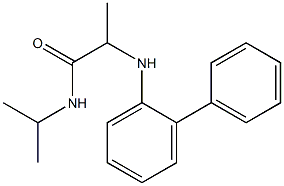 2-[(2-phenylphenyl)amino]-N-(propan-2-yl)propanamide 结构式