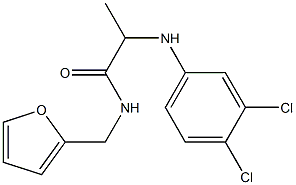 2-[(3,4-dichlorophenyl)amino]-N-(furan-2-ylmethyl)propanamide 结构式