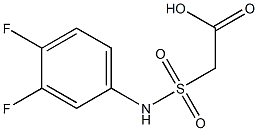 2-[(3,4-difluorophenyl)sulfamoyl]acetic acid 结构式