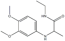 2-[(3,4-dimethoxyphenyl)amino]-N-ethylpropanamide 结构式
