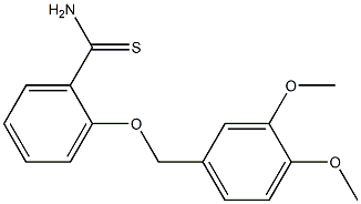 2-[(3,4-dimethoxyphenyl)methoxy]benzene-1-carbothioamide 结构式