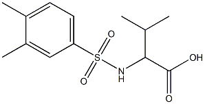 2-[(3,4-dimethylbenzene)sulfonamido]-3-methylbutanoic acid 结构式