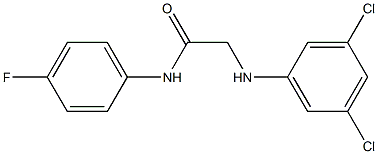 2-[(3,5-dichlorophenyl)amino]-N-(4-fluorophenyl)acetamide 结构式