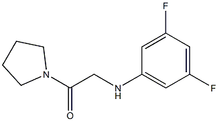 2-[(3,5-difluorophenyl)amino]-1-(pyrrolidin-1-yl)ethan-1-one 结构式