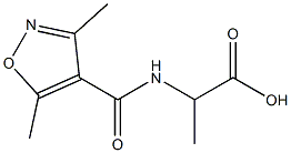 2-[(3,5-dimethyl-1,2-oxazol-4-yl)formamido]propanoic acid 结构式