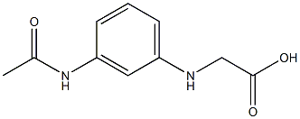 2-[(3-acetamidophenyl)amino]acetic acid 结构式