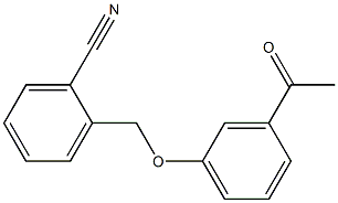 2-[(3-acetylphenoxy)methyl]benzonitrile 结构式