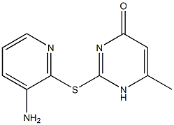 2-[(3-aminopyridin-2-yl)sulfanyl]-6-methyl-1,4-dihydropyrimidin-4-one 结构式