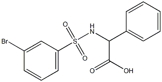 2-[(3-bromobenzene)sulfonamido]-2-phenylacetic acid 结构式