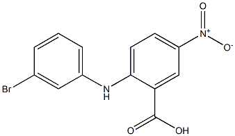 2-[(3-bromophenyl)amino]-5-nitrobenzoic acid 结构式